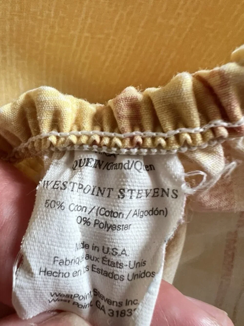 Aztec Southwest Queen Sheet Set Yellow Purple Orange VTG Westpoint Stevens USA